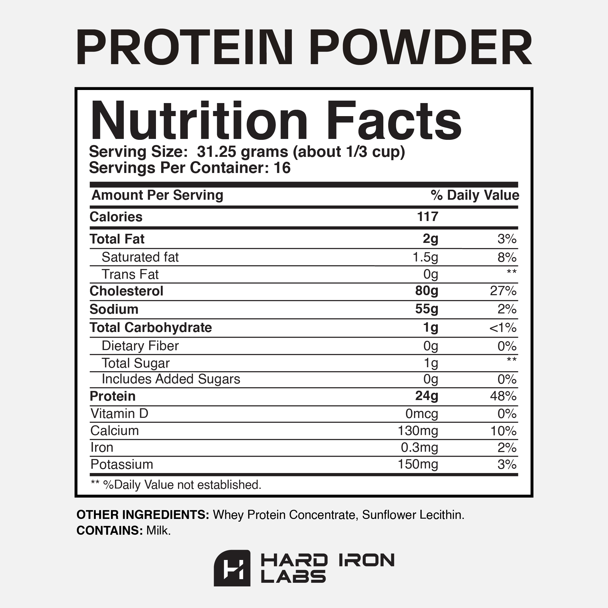 Private Label Unflavored Whey Protein Powder