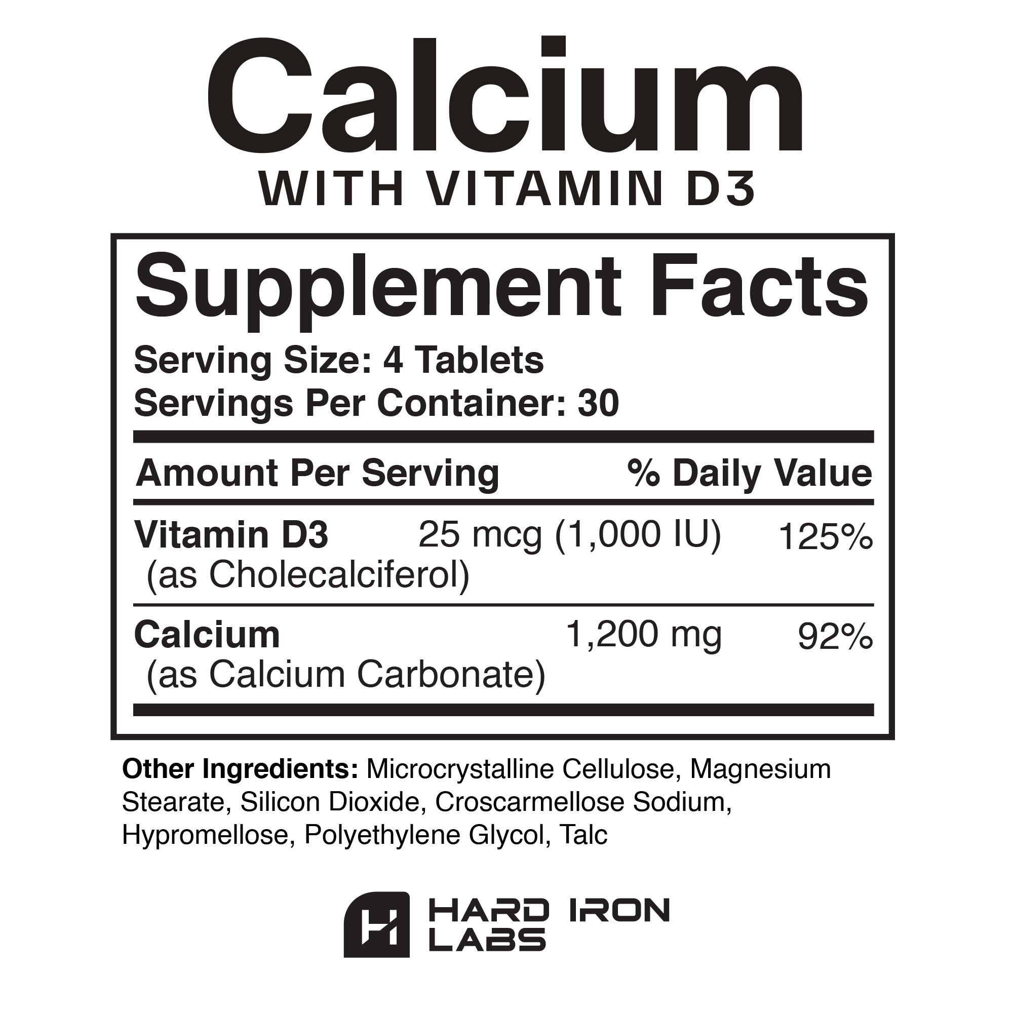 Private Label Calcium with Vitamin D3
