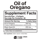 Private Label Oil of Oregano with Black Seed Oil