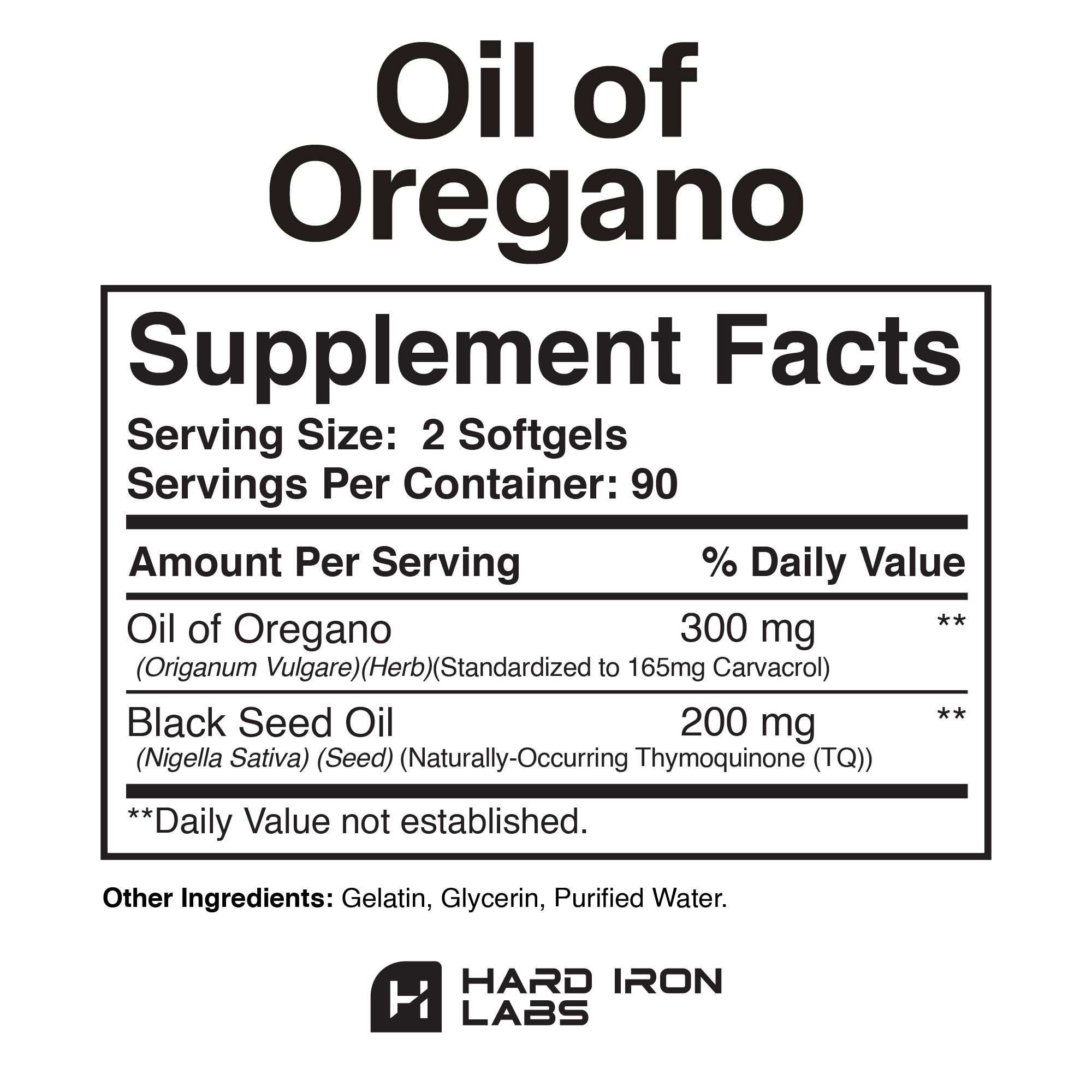 Private Label Oil of Oregano with Black Seed Oil