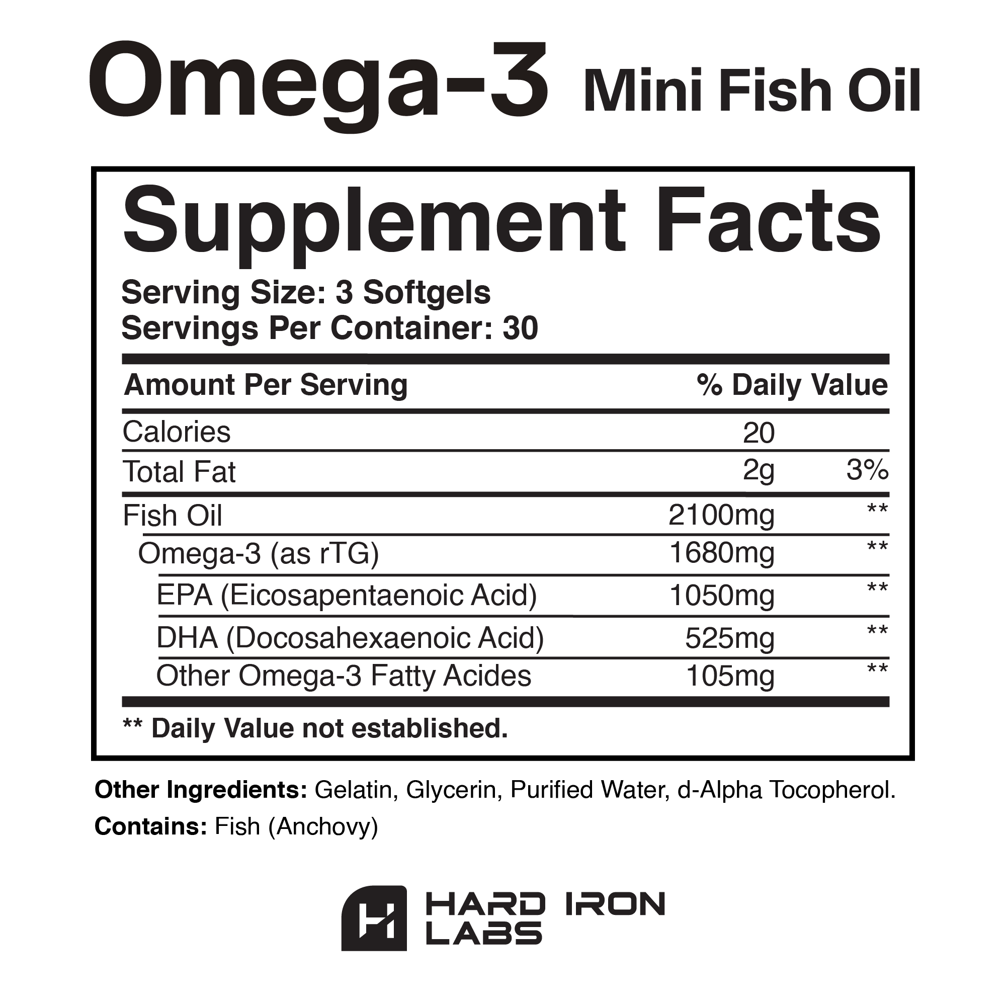 Private Label Omega 3 Mini Fish Oil